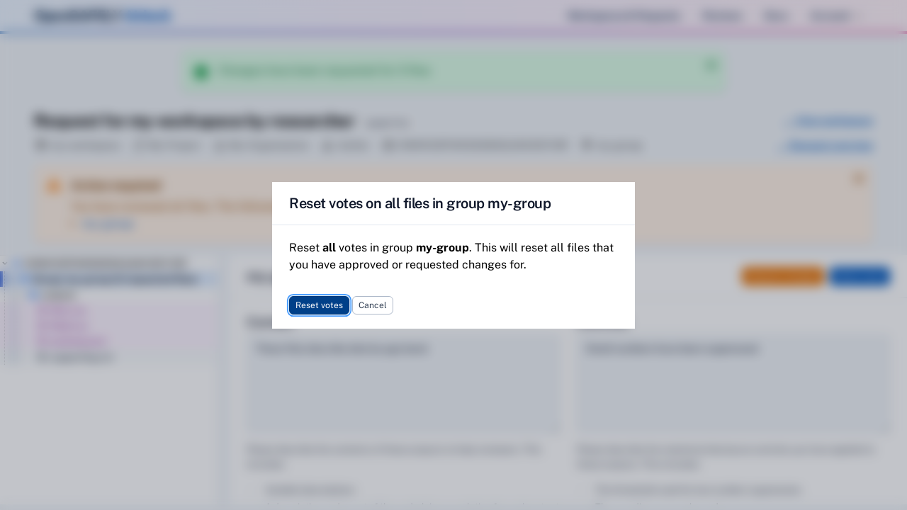 Reset votes on group confirmation